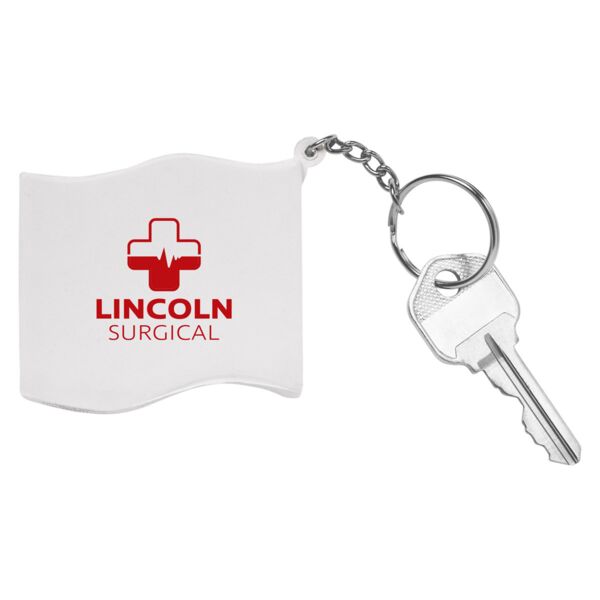 Patriotic American Flag Shape Stress Ball Keychain Thumbnail